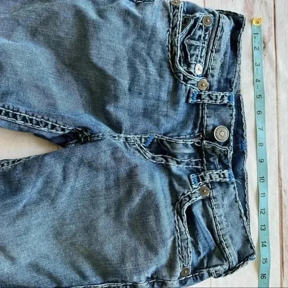 True Religion Men Ricky Straight Flap Super T Relaxed Cut Off Denim shor… - Picture 6 of 15